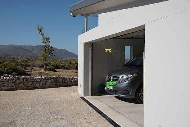 Opening garage door when your car is detected